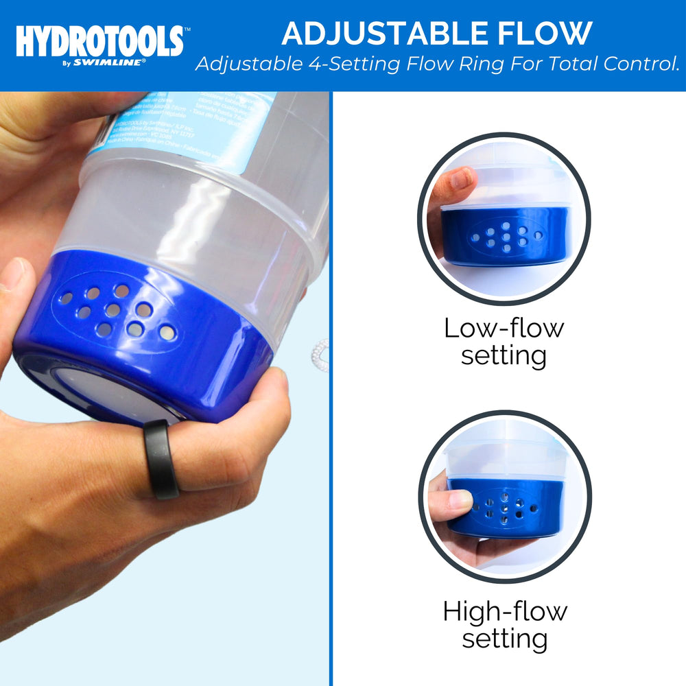 Swimline Jumbo Flamingo Chlorine Tablet Dispenser with chlorine tablets