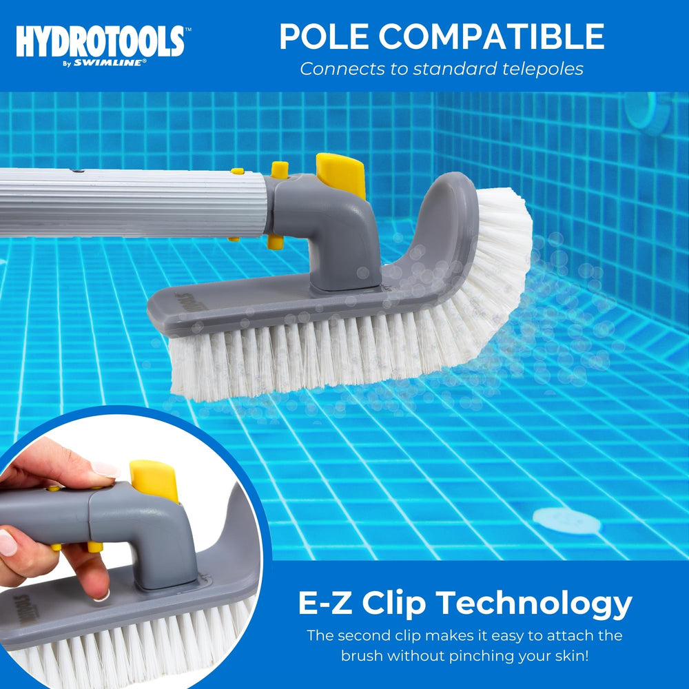 Swimline Pool Brush being used in a swimming pool