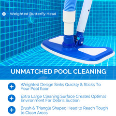Swimline Pool Vacuum Head Butterfly Design side view