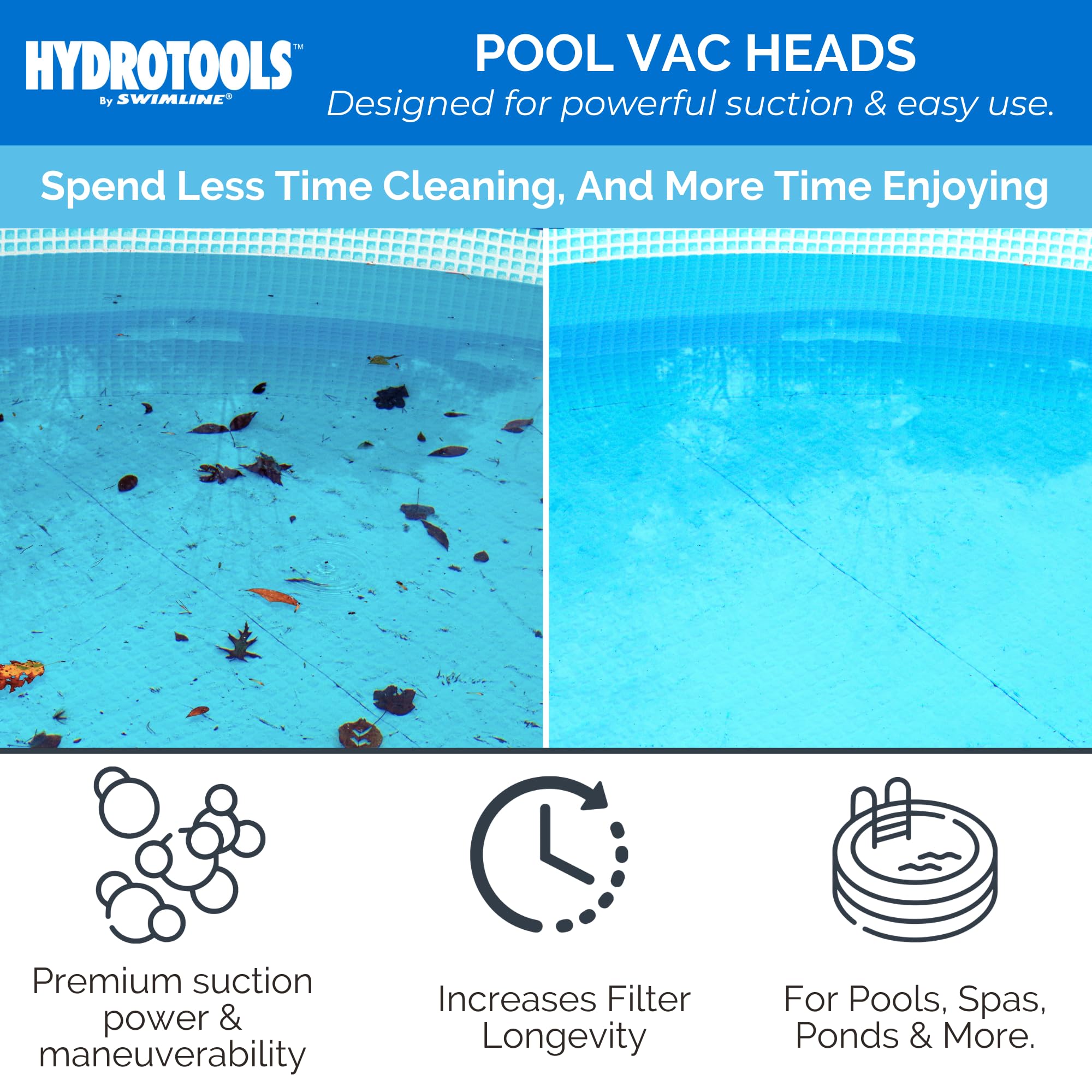 Swimline Pool Vacuum Head Butterfly Design with hose connection