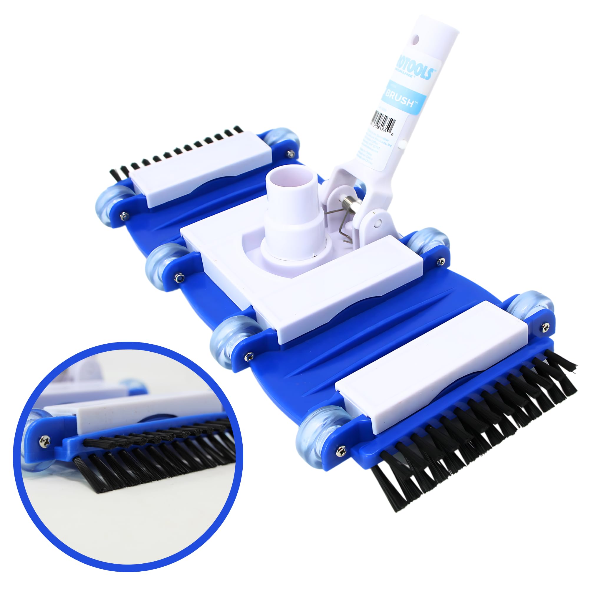 Swimline Pool Vacuum Head displayed with compatible hose