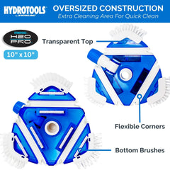 Swimline Pool Vacuum Head Triangle Flex demonstrating cleaning