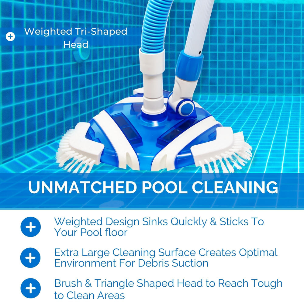Swimline Pool Vacuum Head Triangle Flex with hose connection