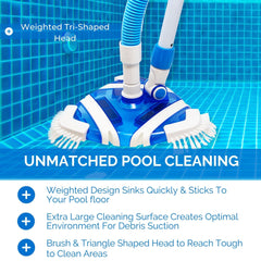 Swimline Pool Vacuum Head Triangle Flex with hose connection