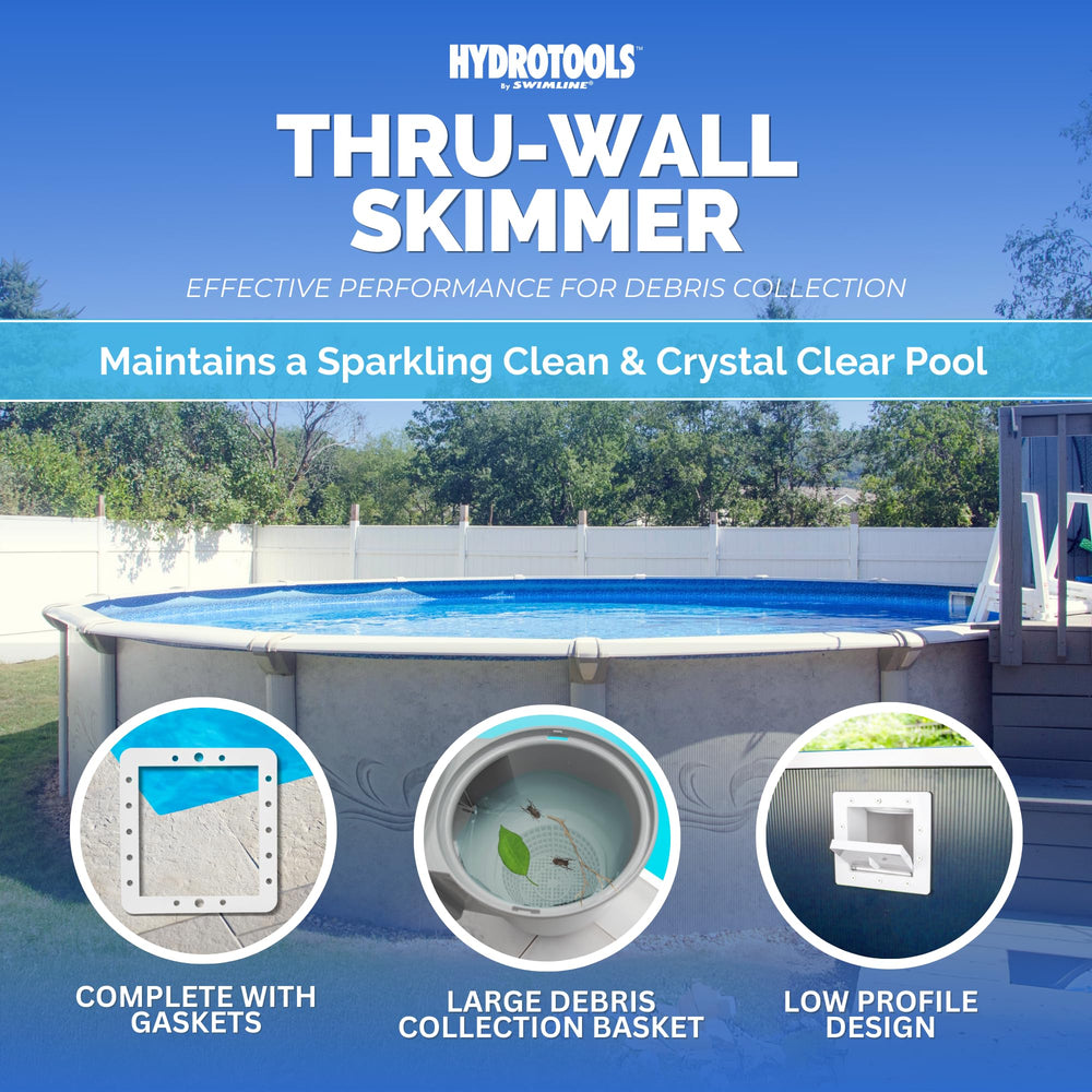 Swimline skimmer kit components including the skimmer basket