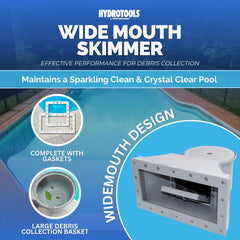 Swimline Skimmer with Snap-in Weir, Grey