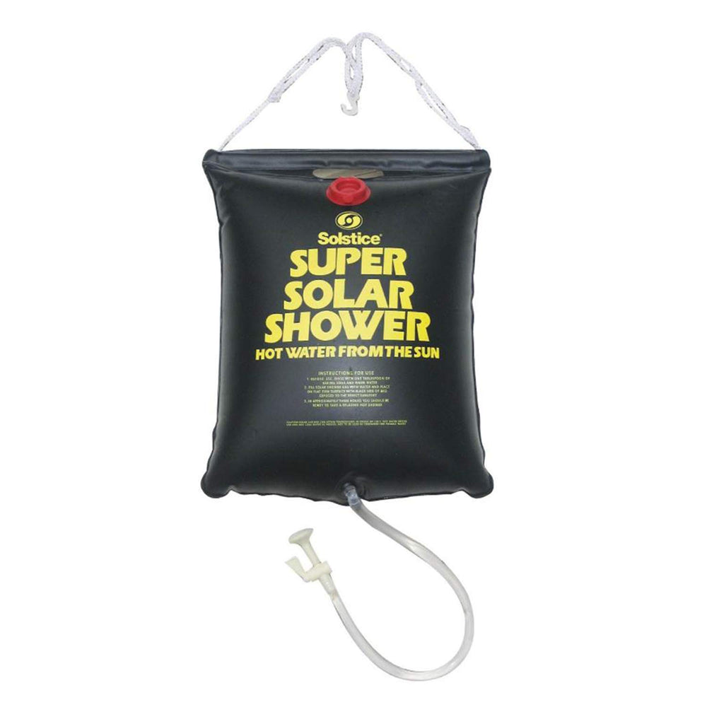Swimline Super Solar Heated Camp Shower front view with adjustable shower head
