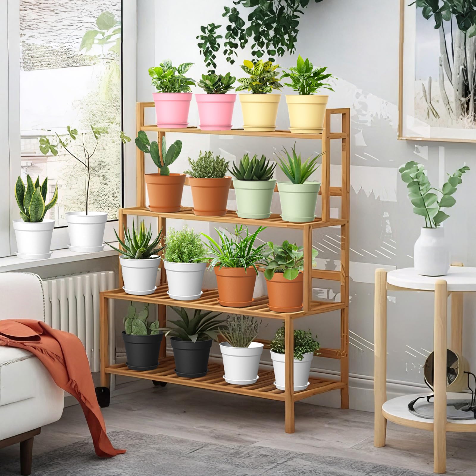 SwinDuck 20 pack of plant pots stacked for storage