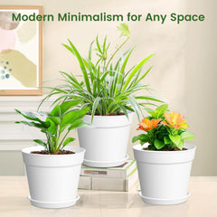 SwinDuck 6 Inch plant pots stacked for storage