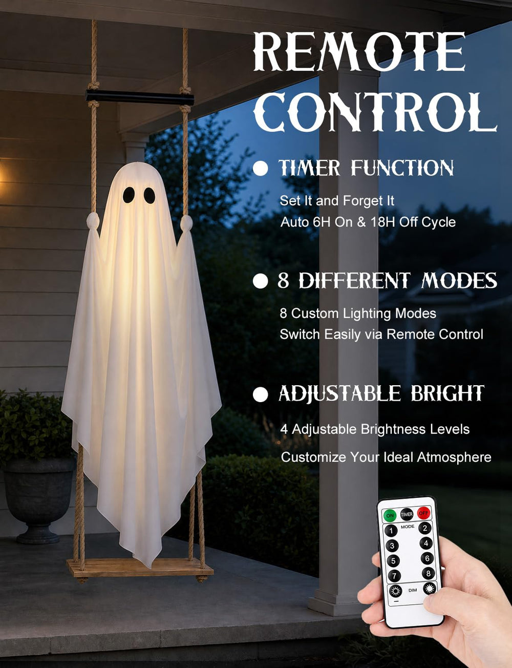Swing Ghost displayed in a garden setting