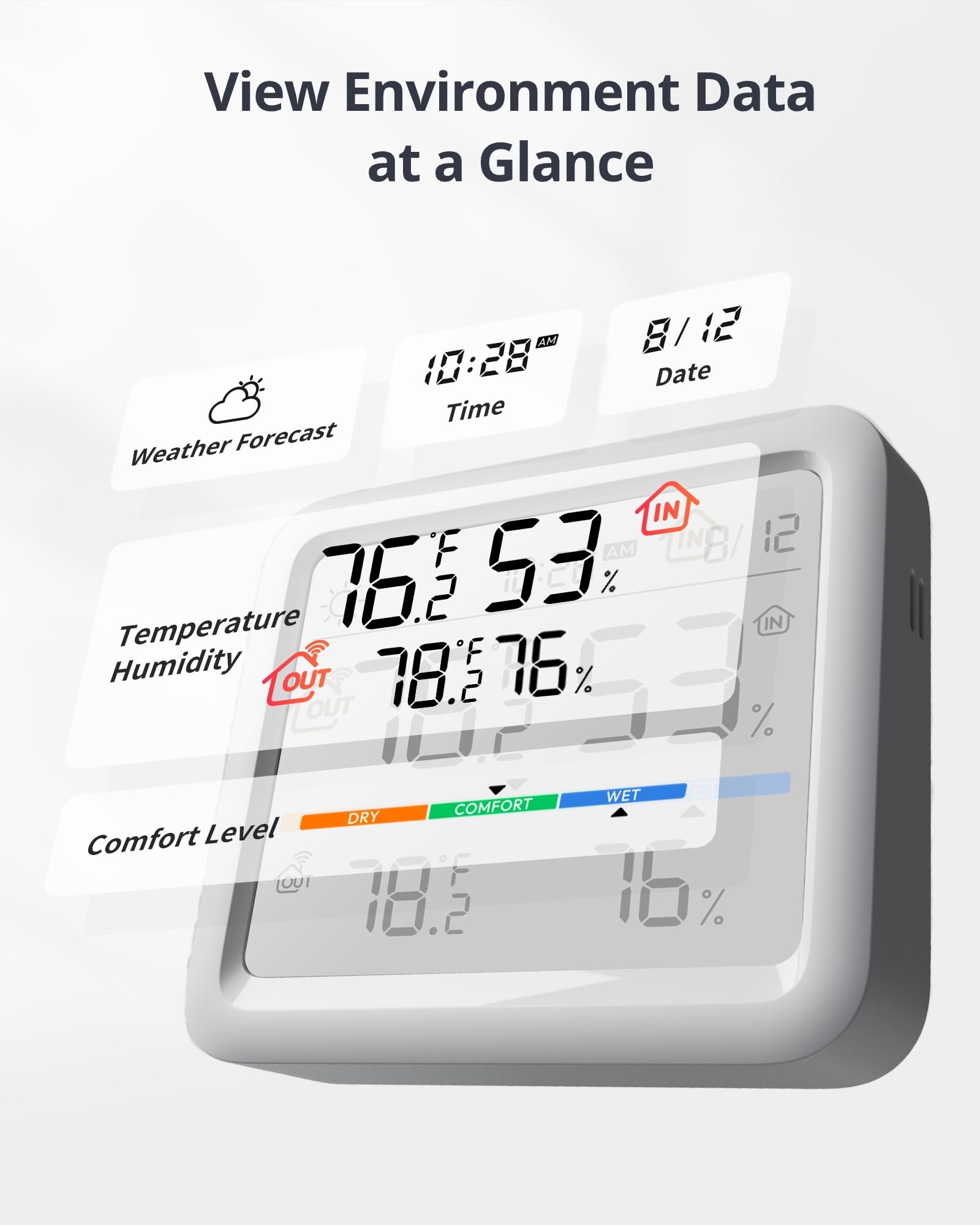 SwitchBot Meter Pro side view with adjustable stand