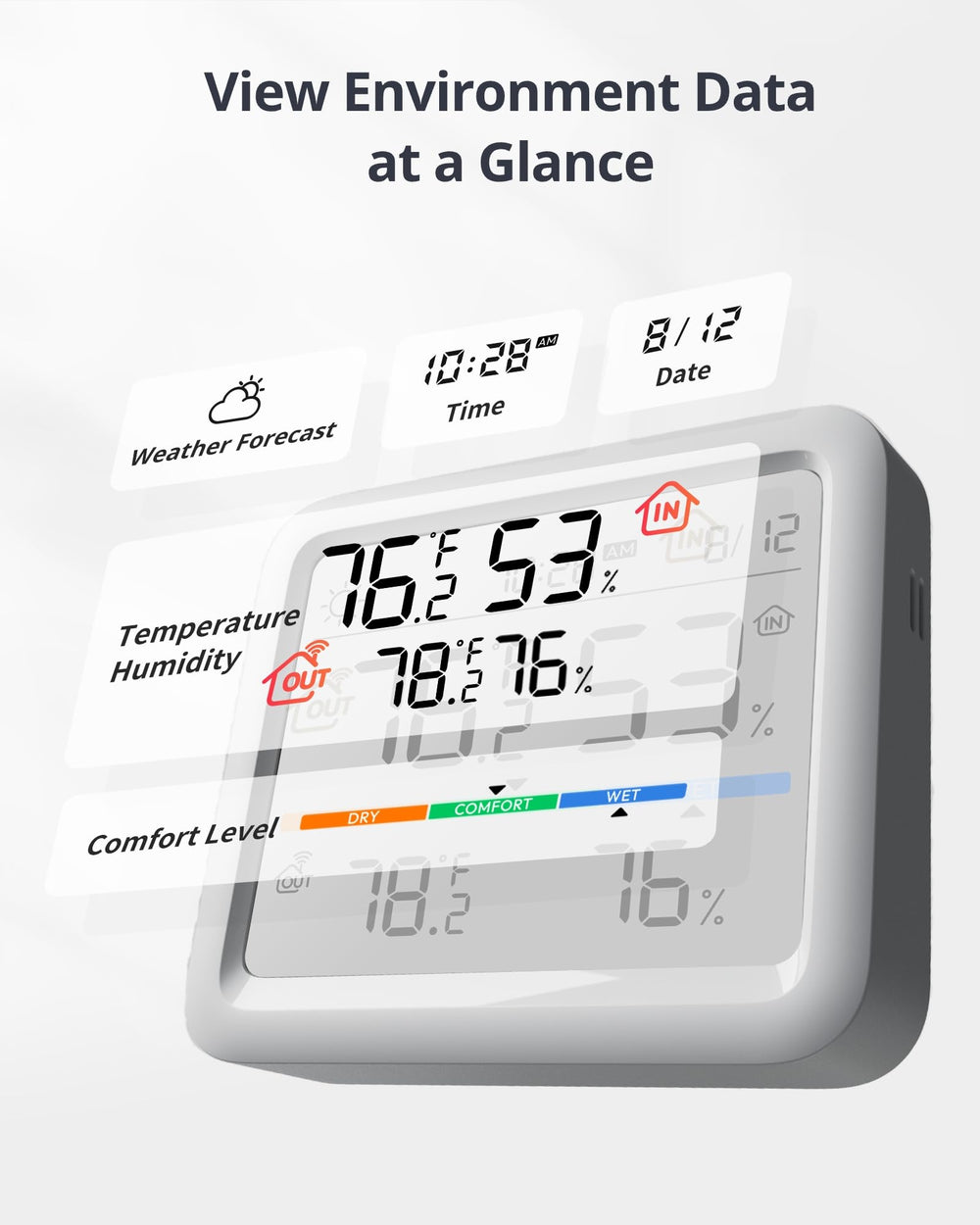 SwitchBot Meter Pro side view with adjustable stand