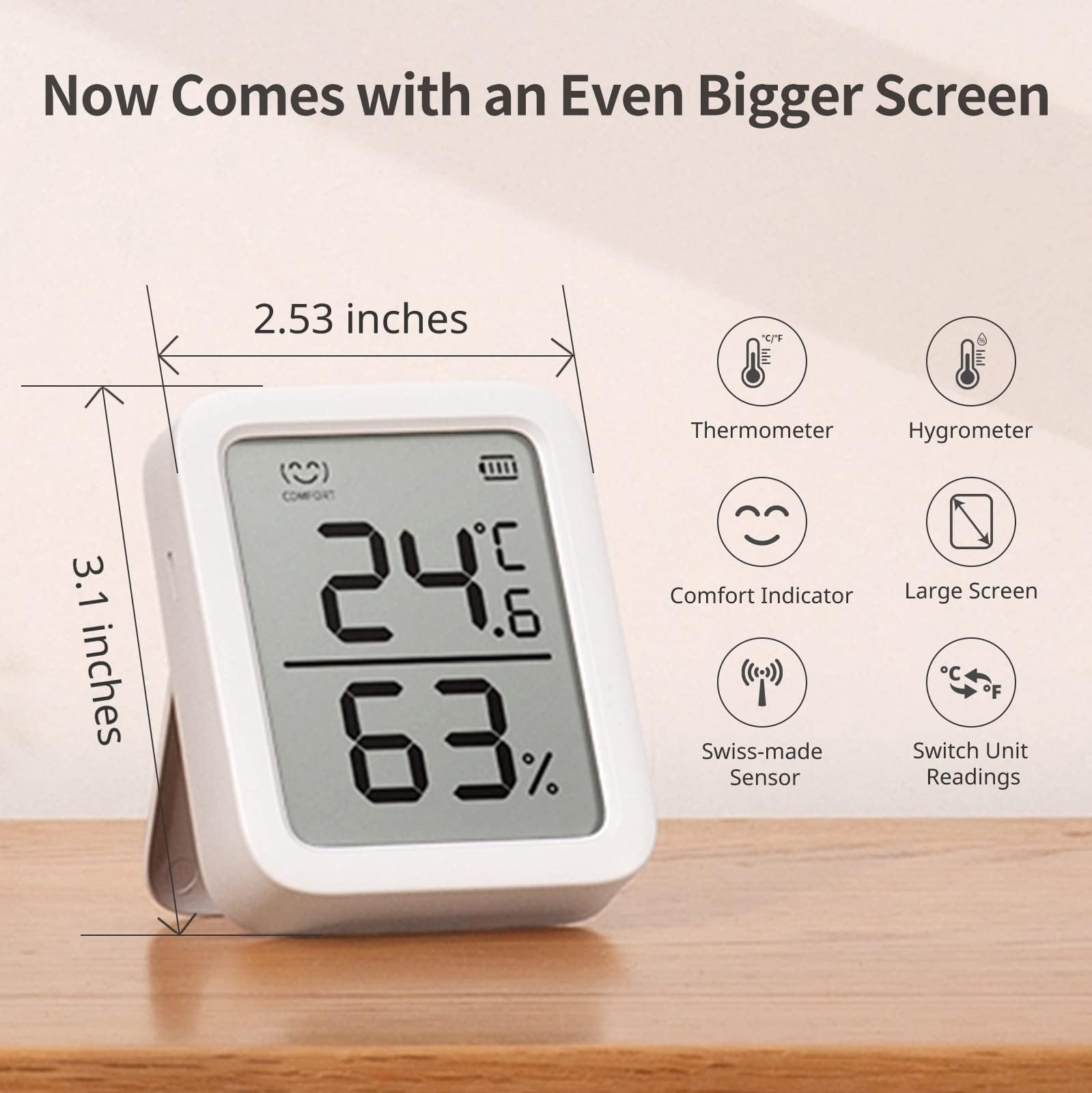 SwitchBot Thermometer Hygrometer in a kitchen setting