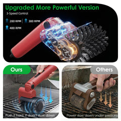 SWITMH Electric Grill Brush charging with USB-C cable