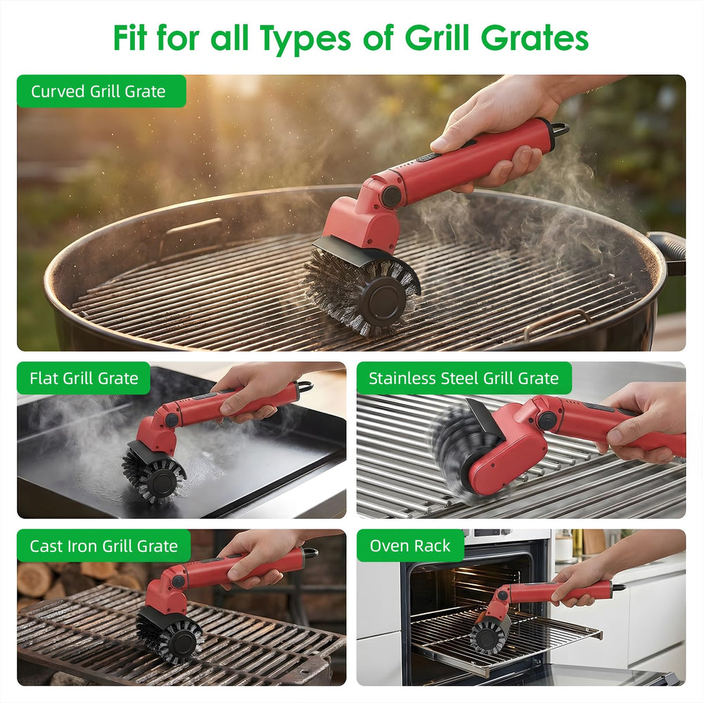 SWITMH Electric Grill Brush detachable brush head