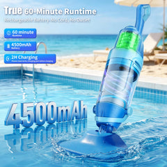 Swolace Cordless Pool Vacuum in action underwater