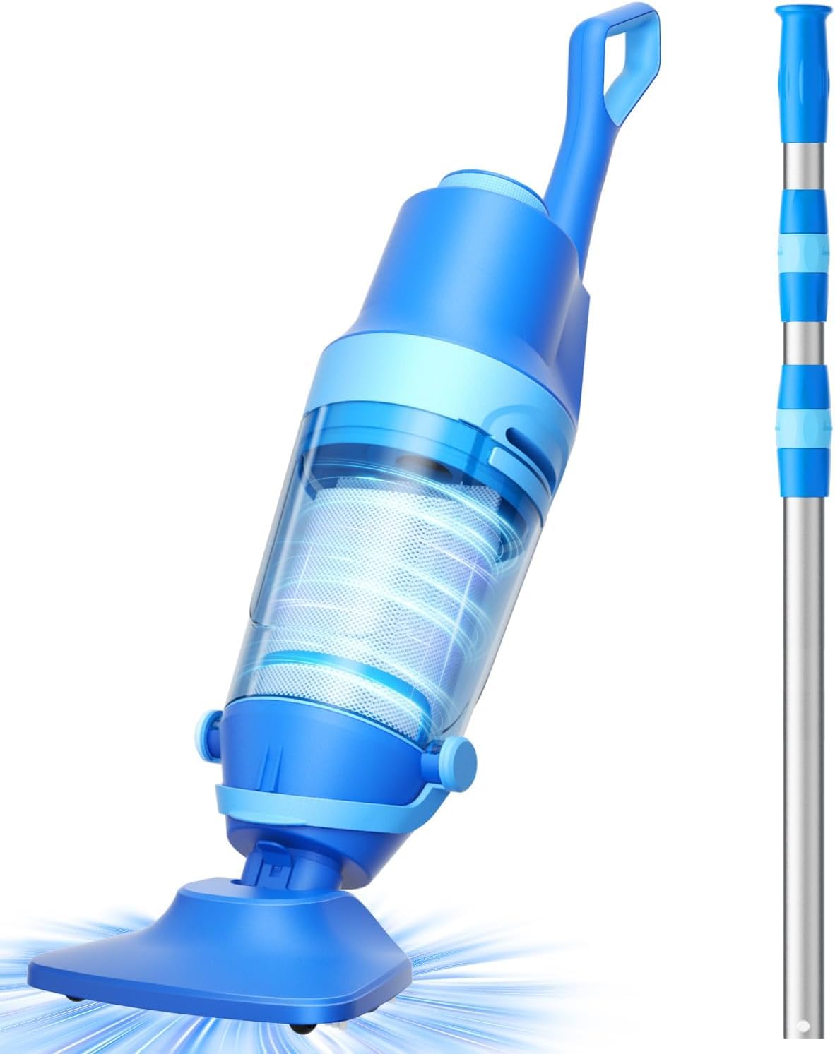 Swolace Pool Vacuum cordless design with telescopic pole