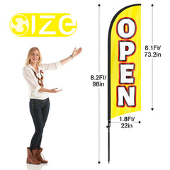 Swooper flag kit including pole and ground stake