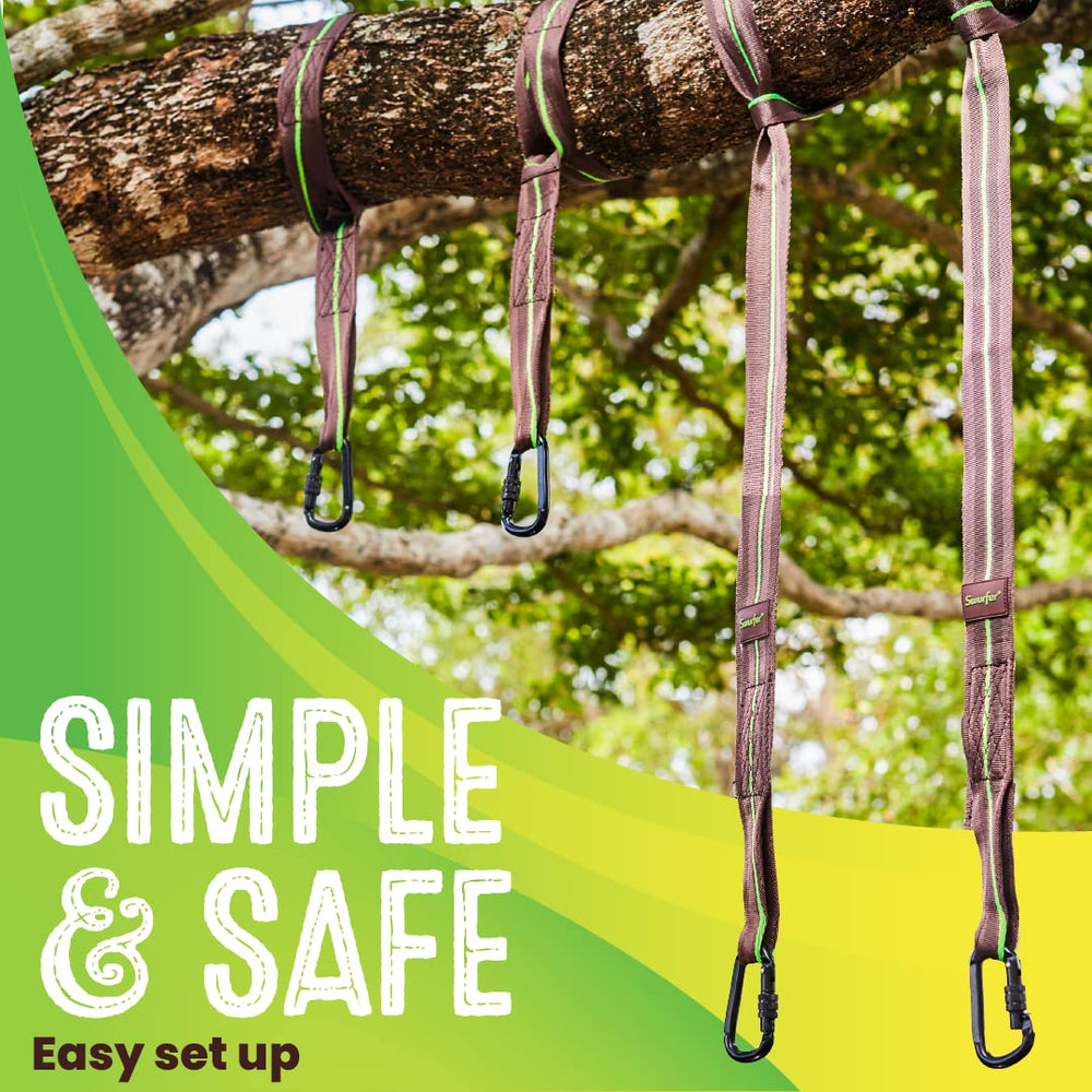 Swurfer Tree Swing Hammock Straps - close-up of straps