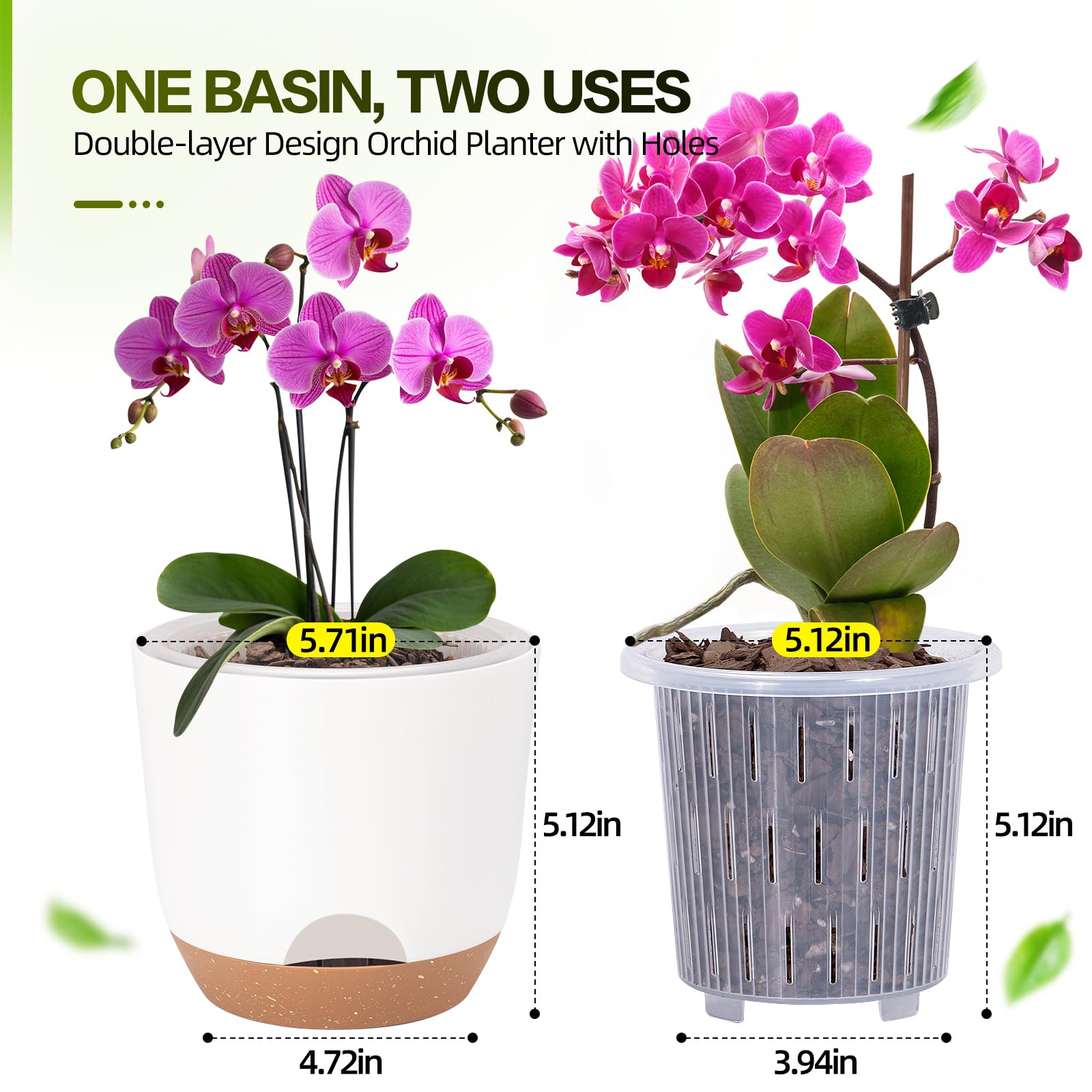 Sxueg Self Watering Orchid Pot in indoor setting