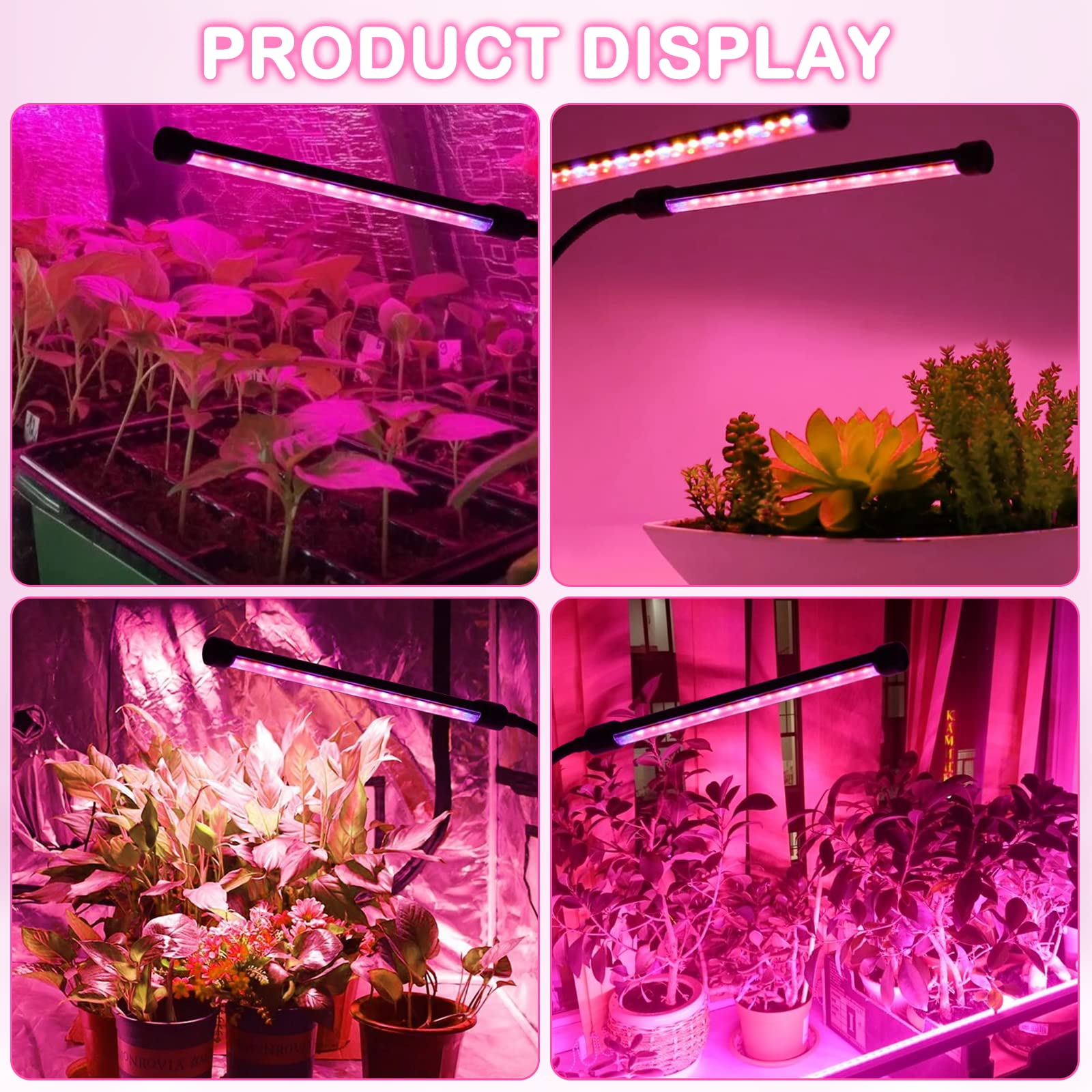 SYEIORAOM six-head grow light in use for indoor gardening