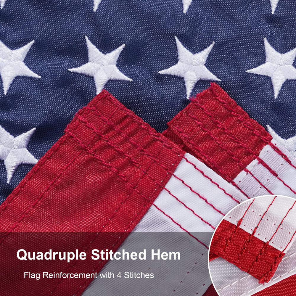 SYII 12x18 American flag on a flagpole