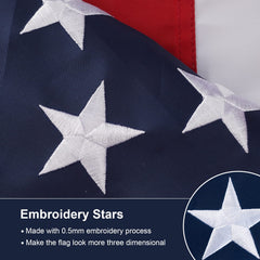 SYII American Flag 4x6 ft hanging on a flagpole