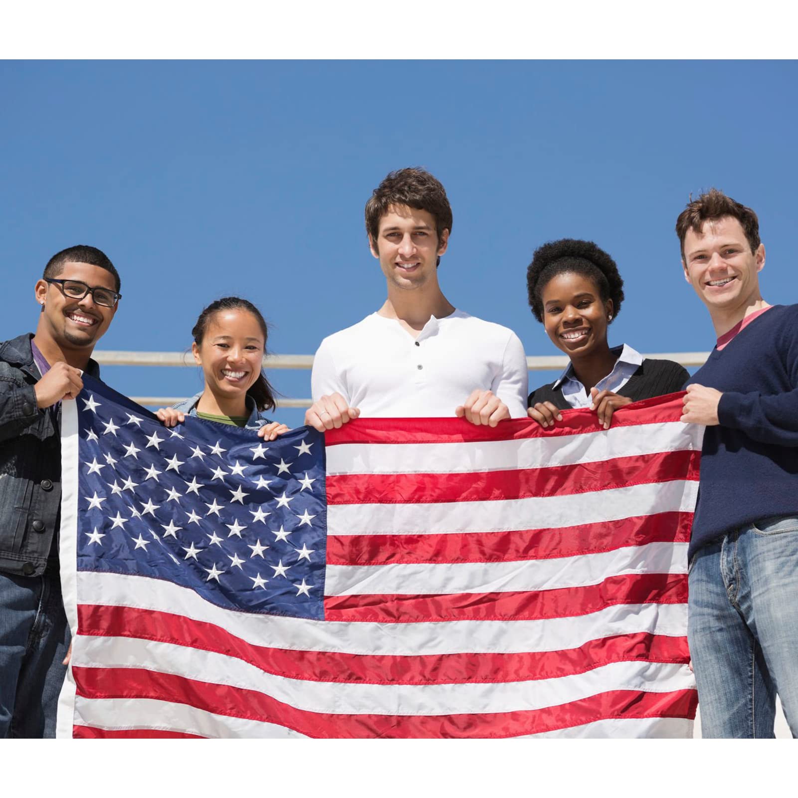 SYII American Flag 4x6 ft tied to a car during a parade