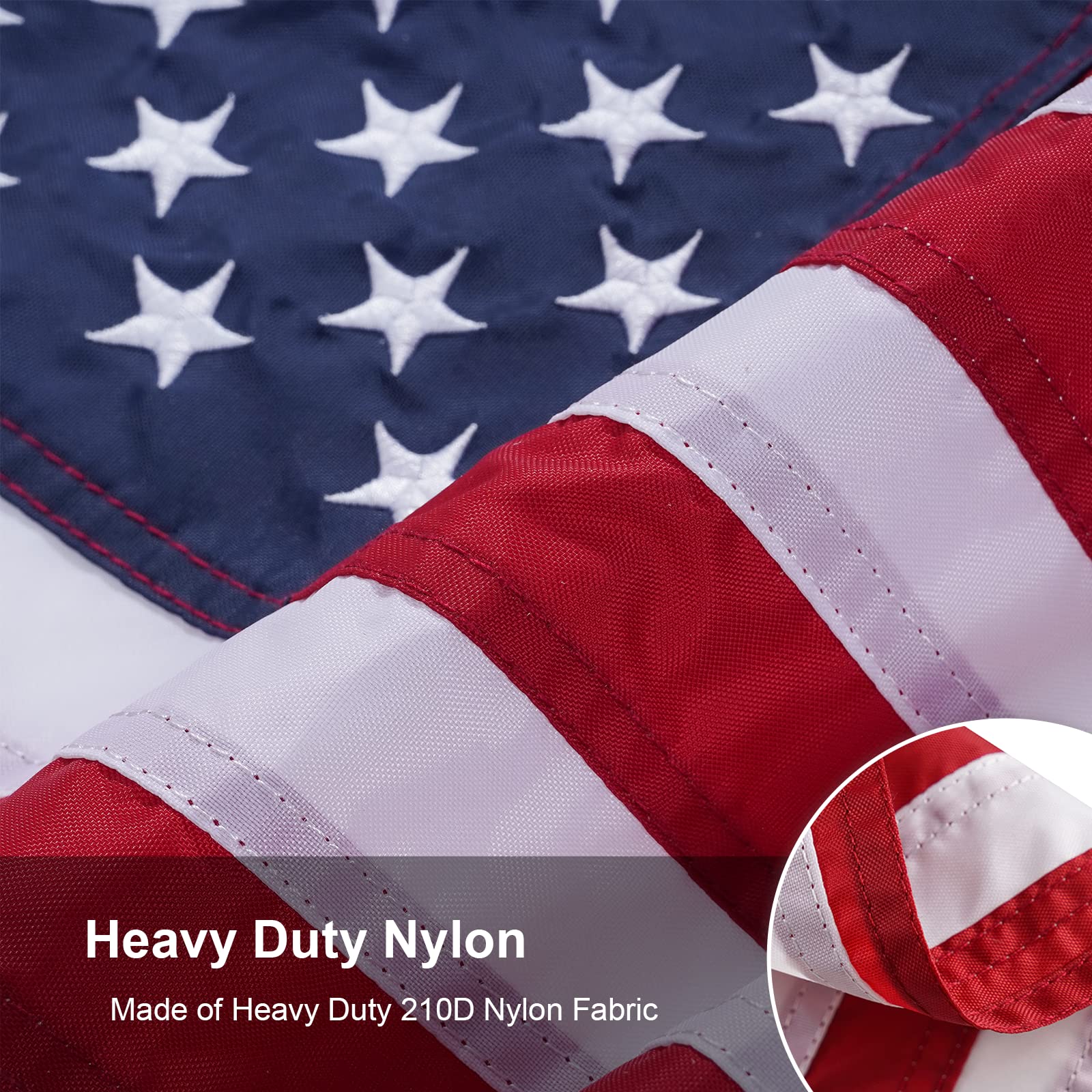 SYII American flag hanging on a porch