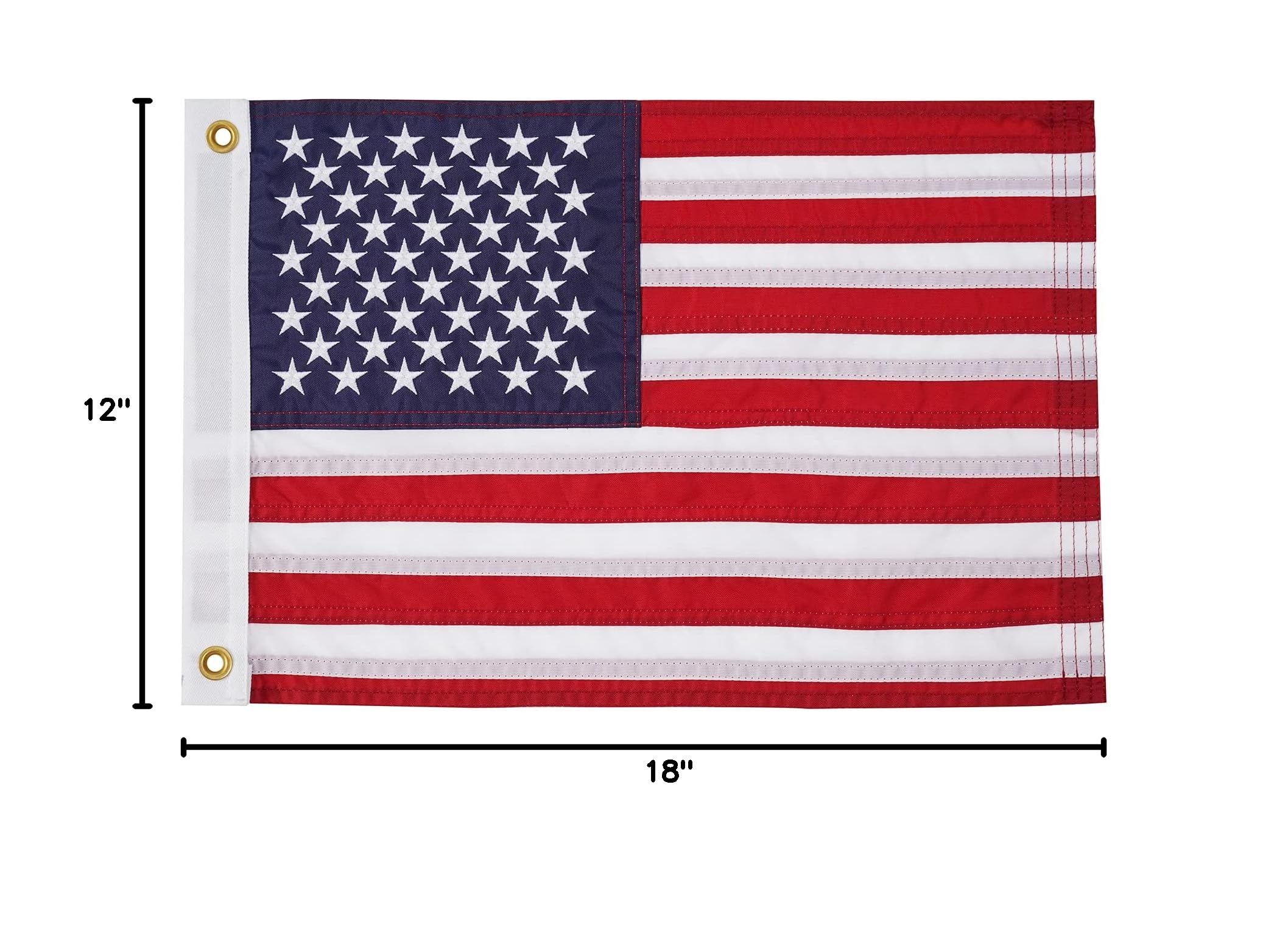 SYII American flag with embroidered details