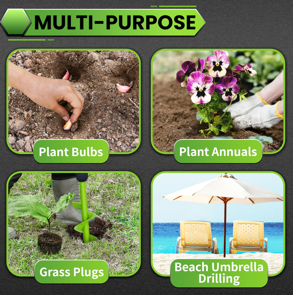 SYITCUN auger drill bit in a garden setting