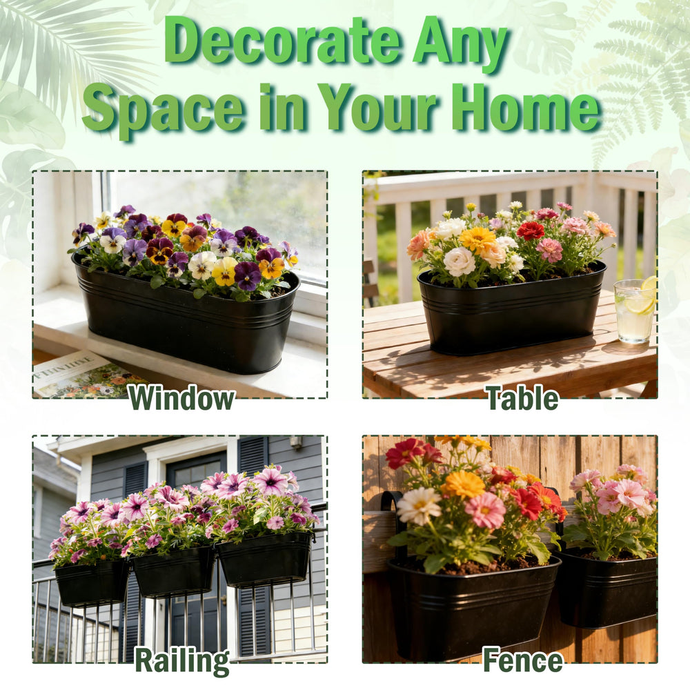 SYITCUN planter box filled with vibrant flowers