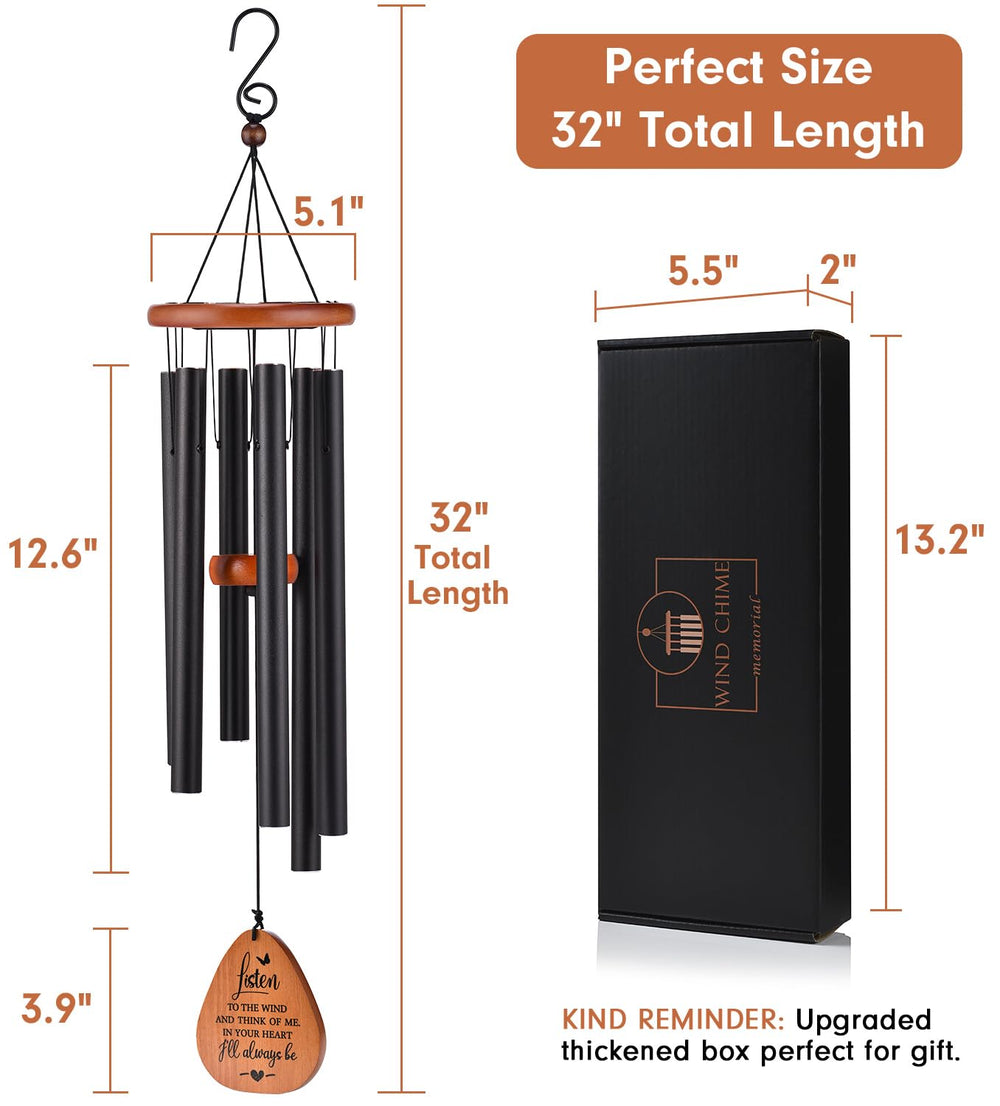 Sympathy card included with AMBOBE wind chimes