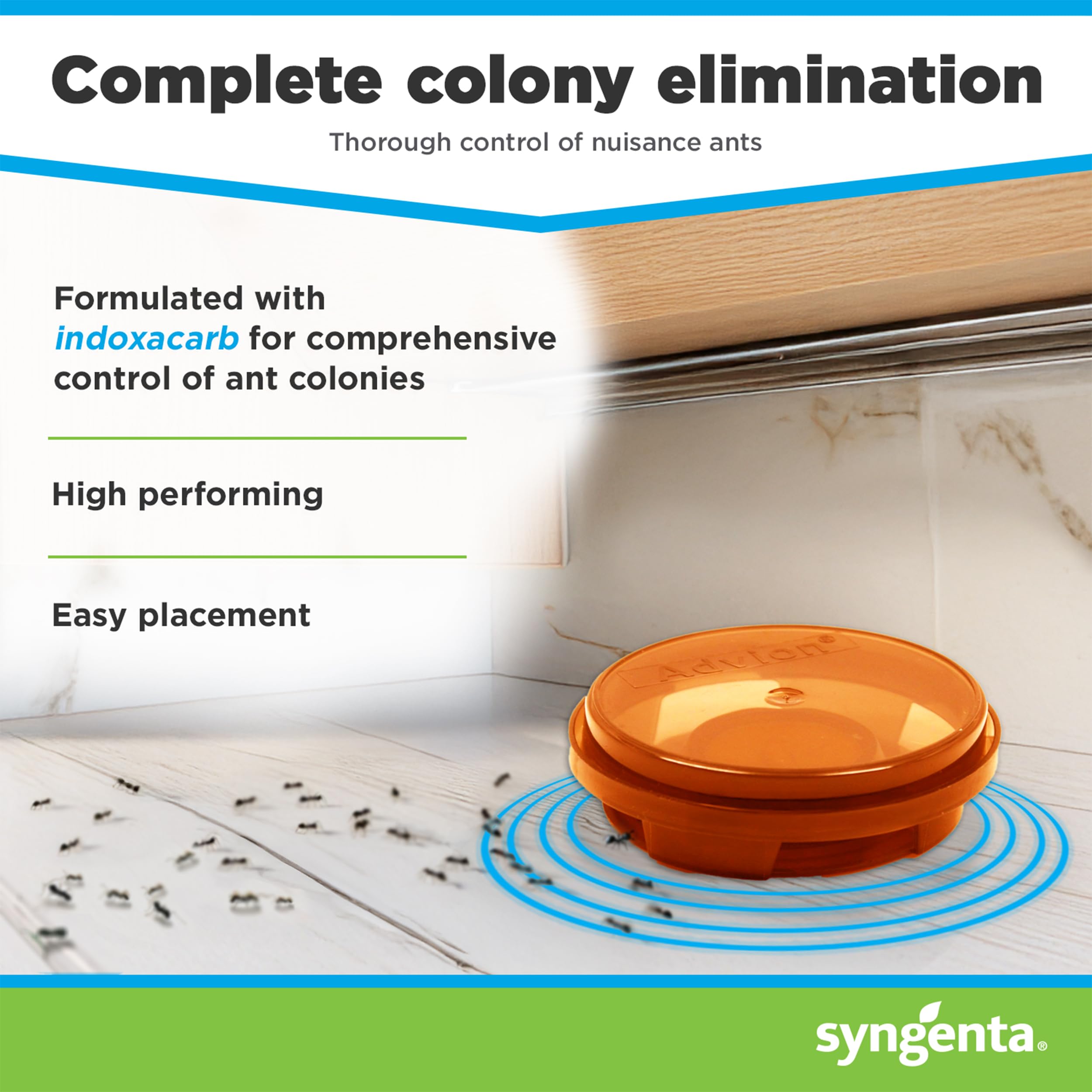 Syngenta Advion Ant Bait Arena in use on a surface