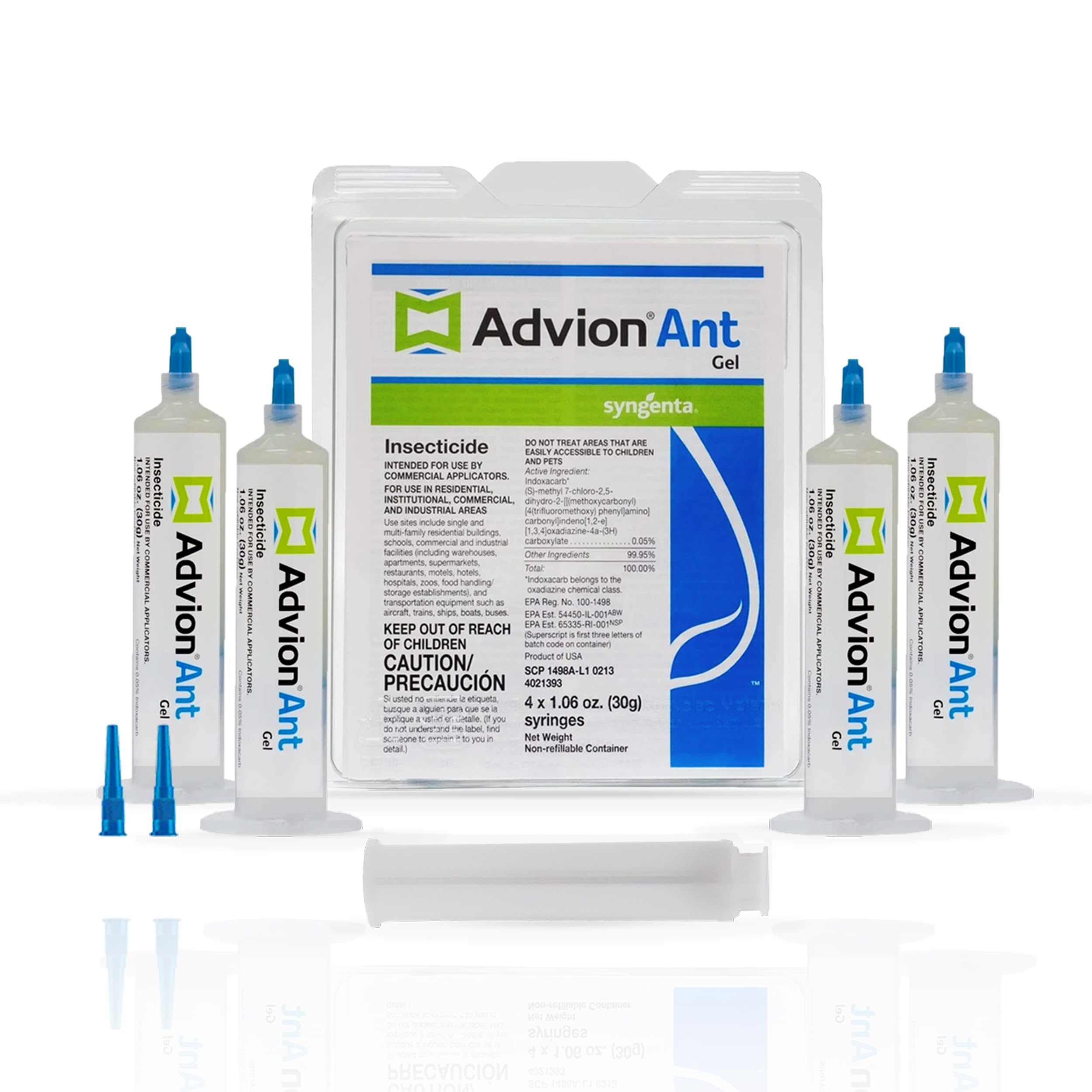 Syngenta Advion Ant Gel Bait packaging with four 30-gram tubes
