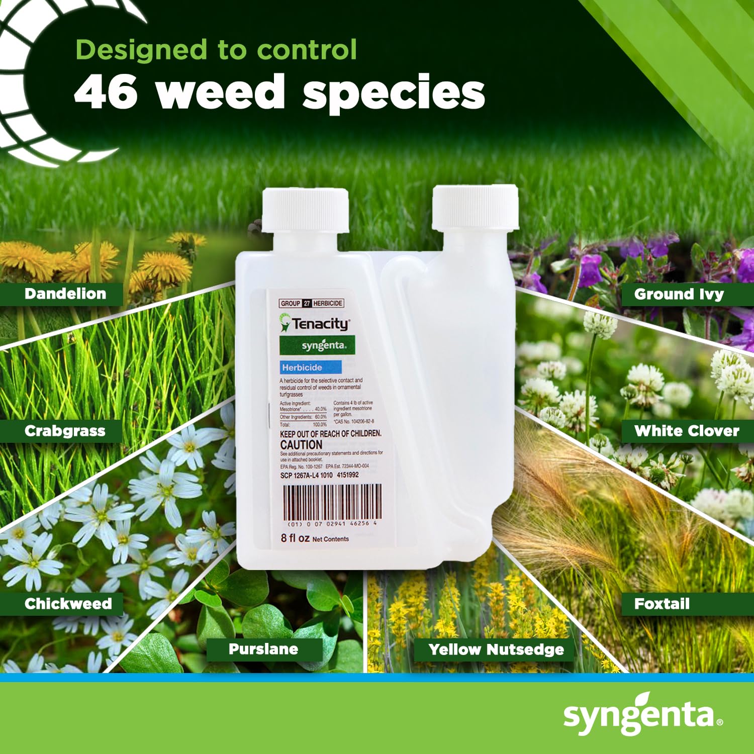 Syngenta Tenacity Herbicide bottle with measurement chamber