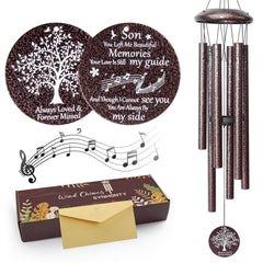 Synhonty Memorial Wind Chimes 25in bronze front view