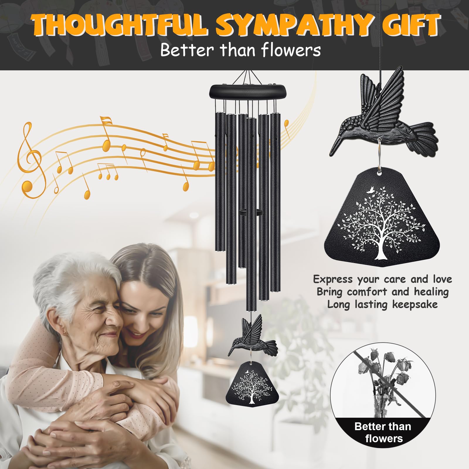 Synhonty Sympathy Wind Chimes detailed view of tubes