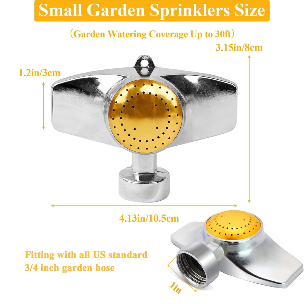 SYOOY Metal Spot Sprinkler showing 360 degree spray design