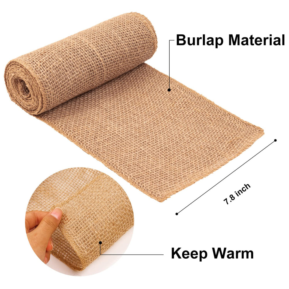 SYWHXY burlap wrap applied around a tree trunk