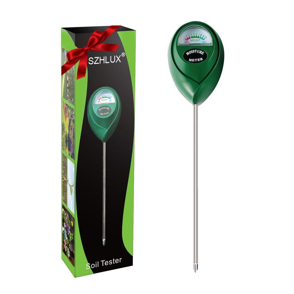 SZHLUX Soil Moisture Meter 10.23inch green model front view