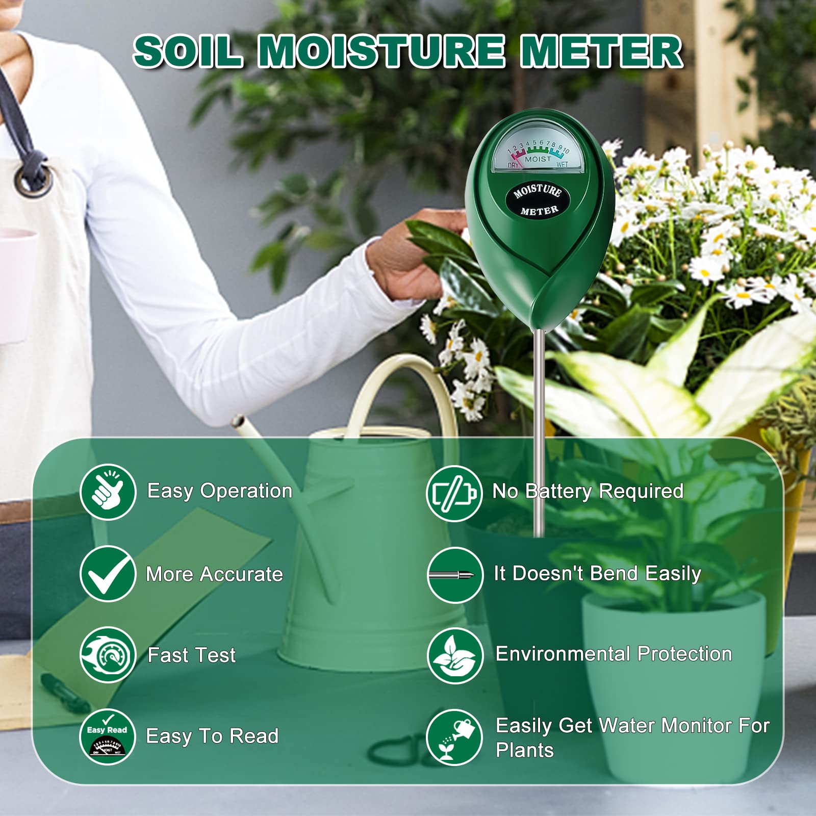 SZHLUX Soil Moisture Meter in packaging