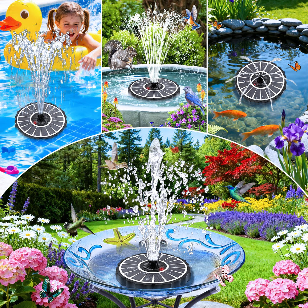 SZMP Solar Fountain close-up of water flow
