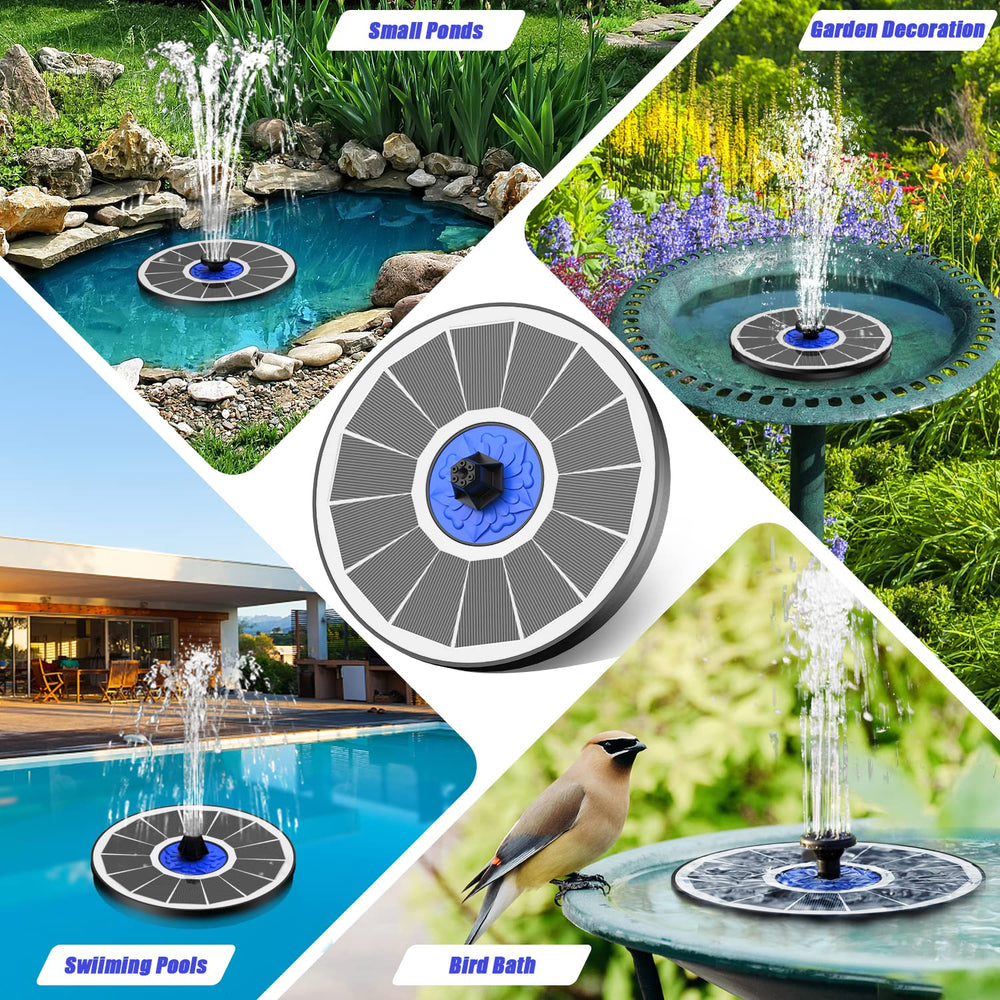 SZMP Solar Fountain dimensions and packaging view