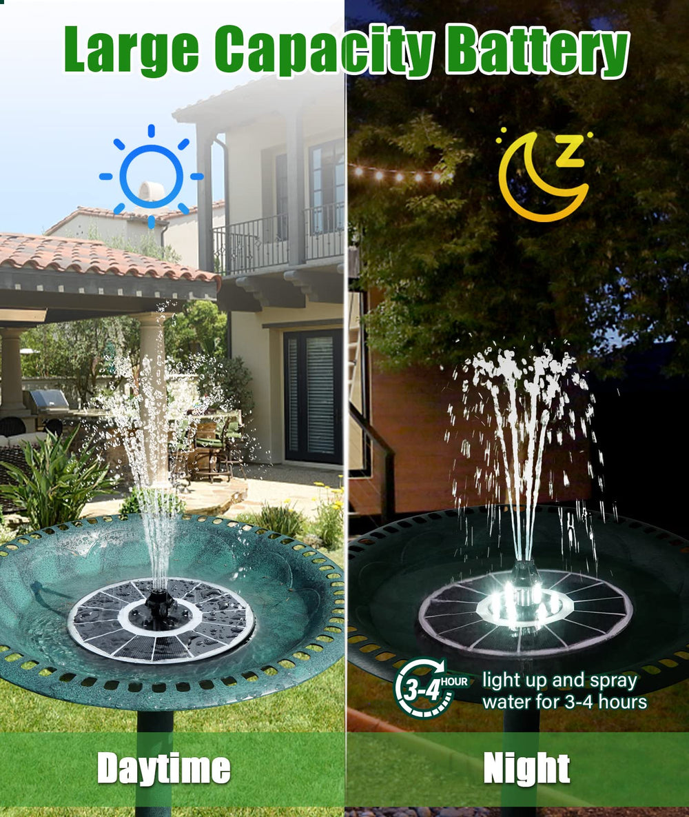 SZMP Solar Fountain in a garden setting