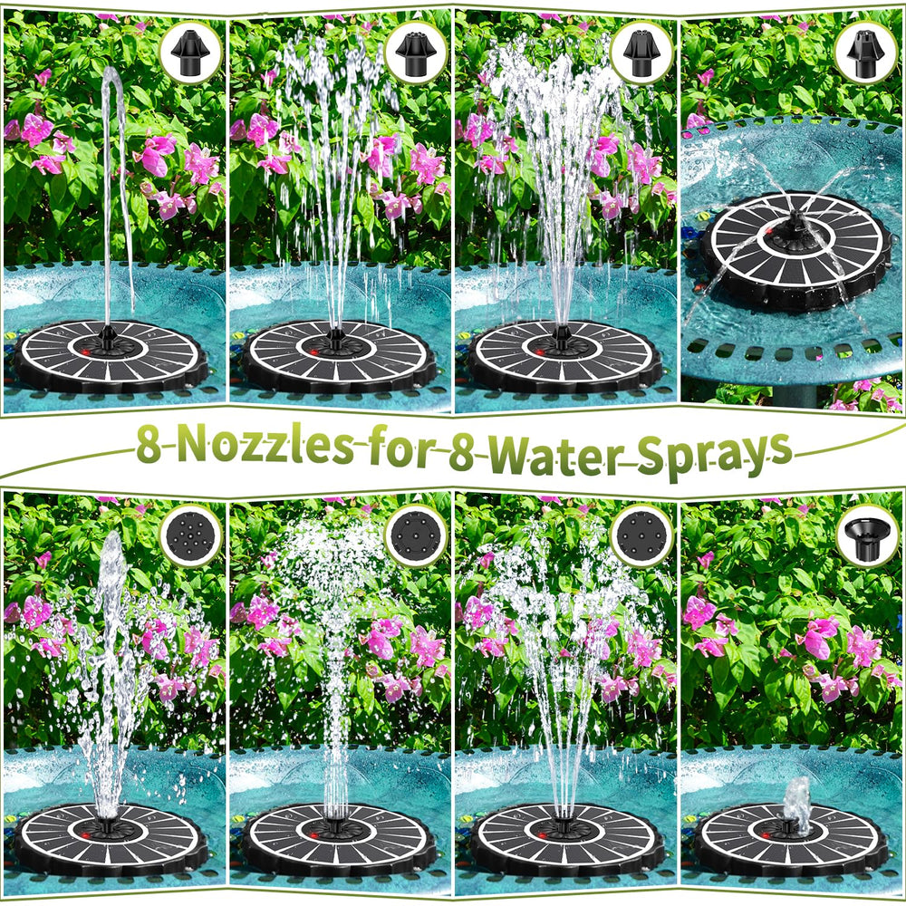 SZMP Solar Fountain in a garden setting