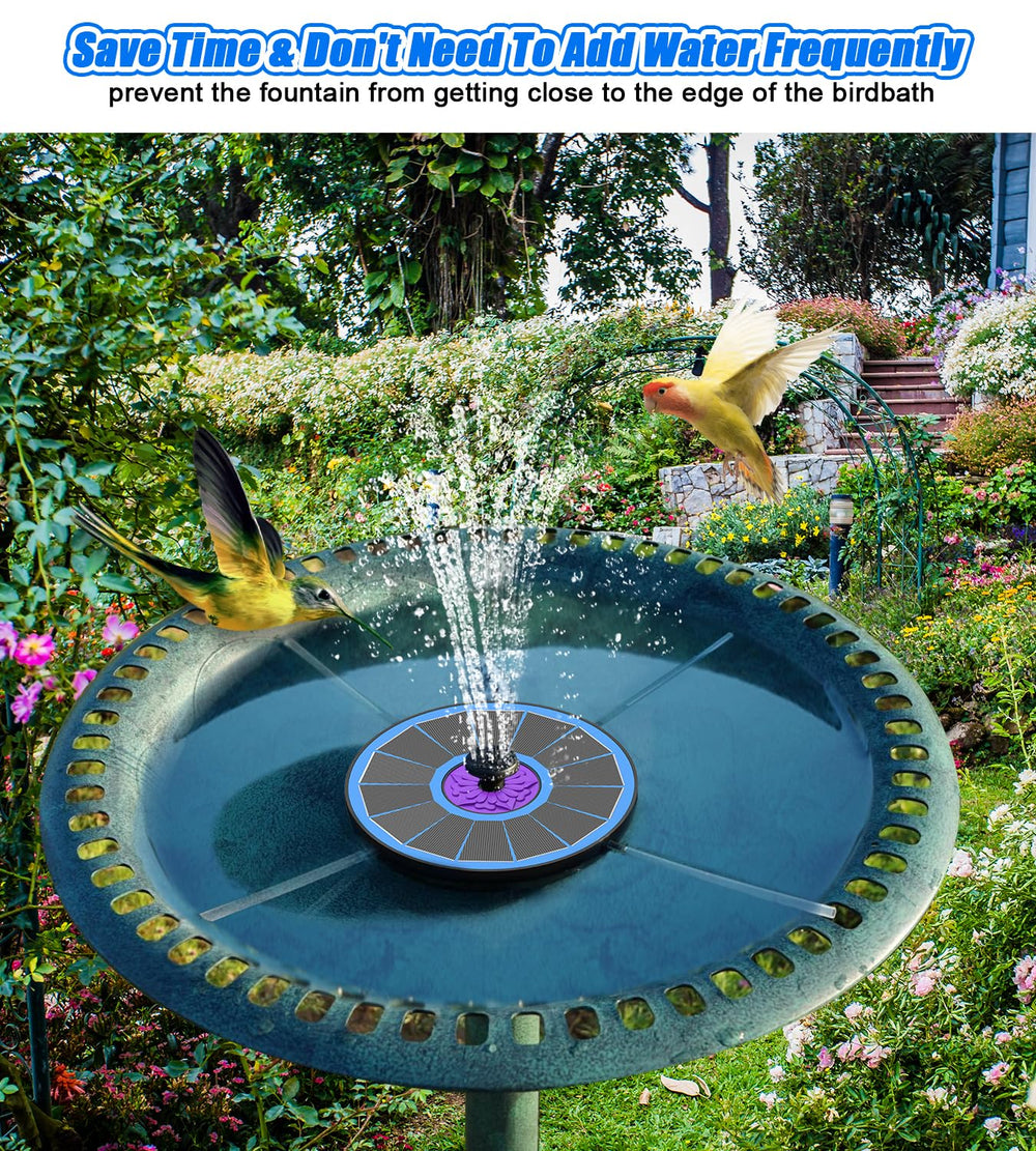 SZMP Solar Fountain in a garden setting