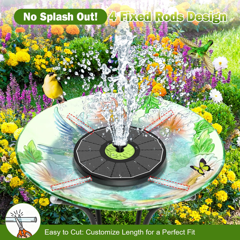 SZMP Solar Fountain Pump in a garden setting
