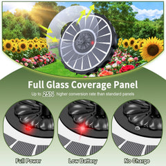 SZMP Solar Fountain side view with fixed rods