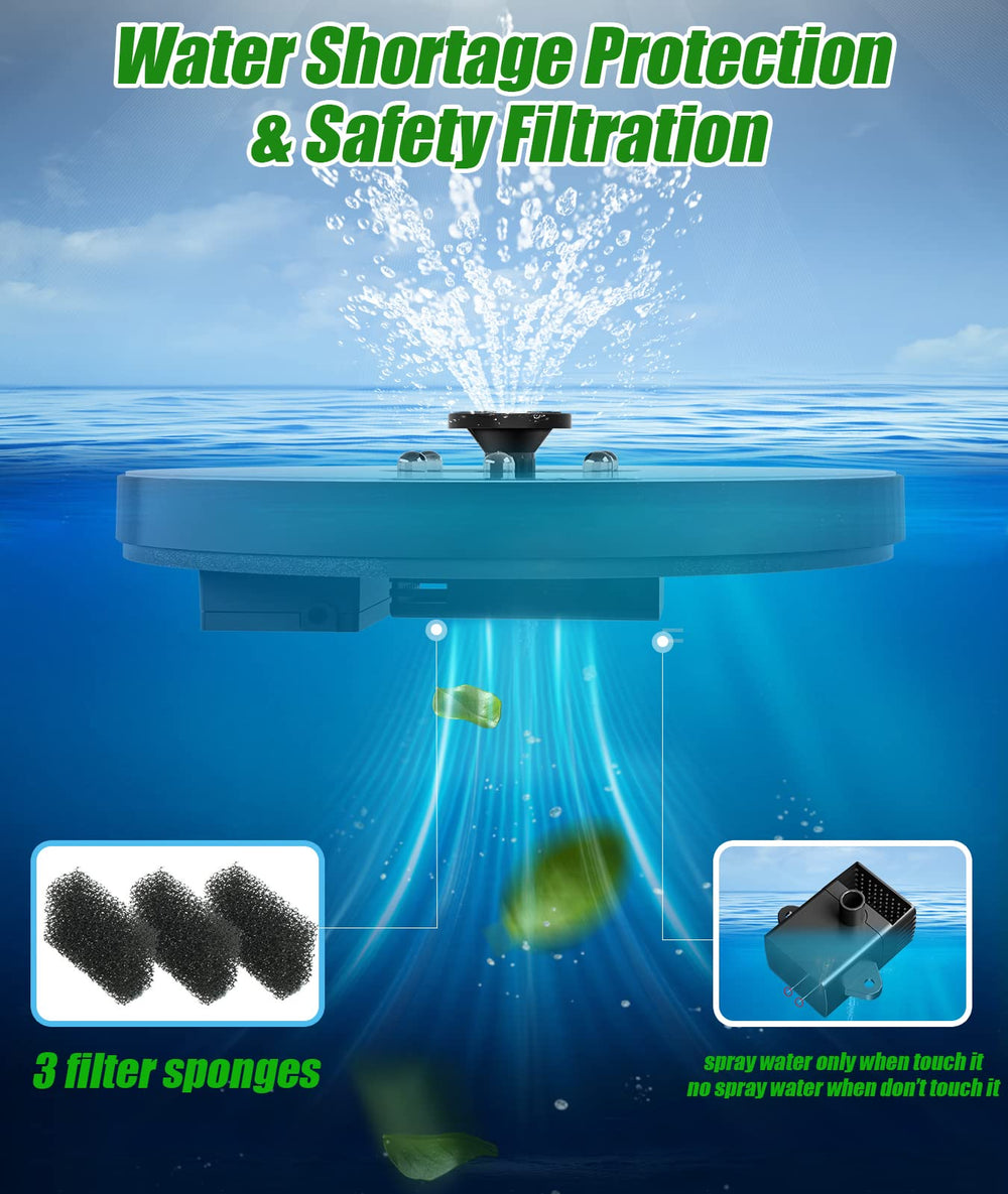 SZMP Solar Fountain with water spraying